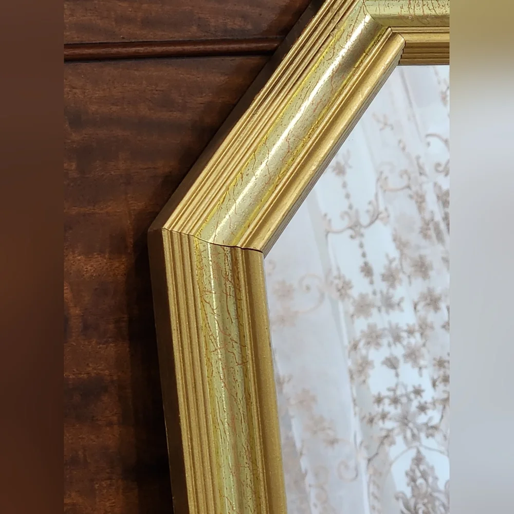 Octagonal Gold Framed Mirror